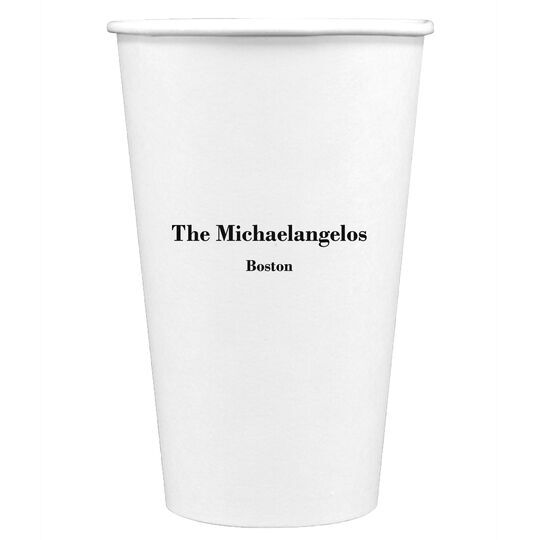 Michaelangelo Paper Coffee Cups